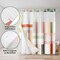 Americanflat 72x75 Hookless Shower Curtain - Abstract Pink Green Orange Shower Curtain with Sheer Panel, Snap-In Liner, and Grommets - 100% Polyester